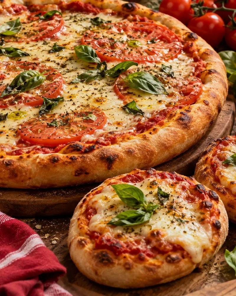 Pizza de jamón crudo